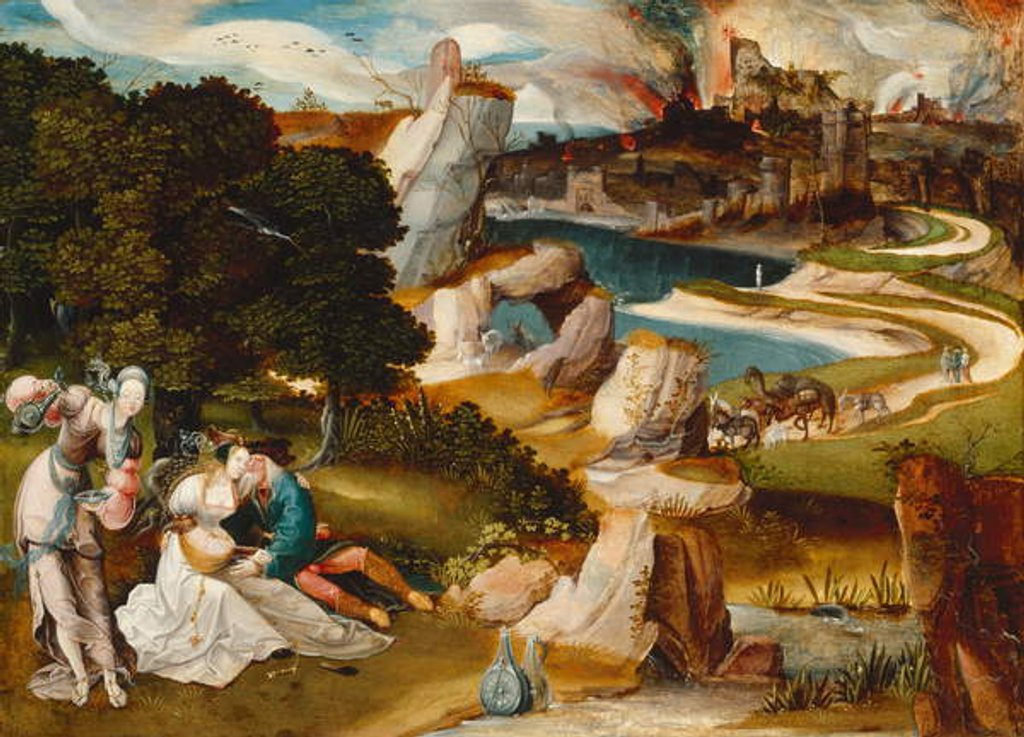 Detail of Lot and His Daughters, 1523 by Jan Wellens de Cock