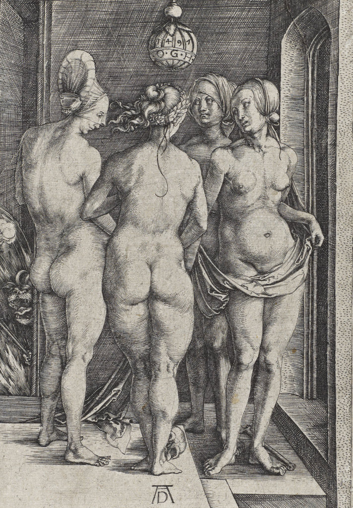 Detail of The Four Witches (Bartsch No. 75 (89)) by Albrecht Dürer