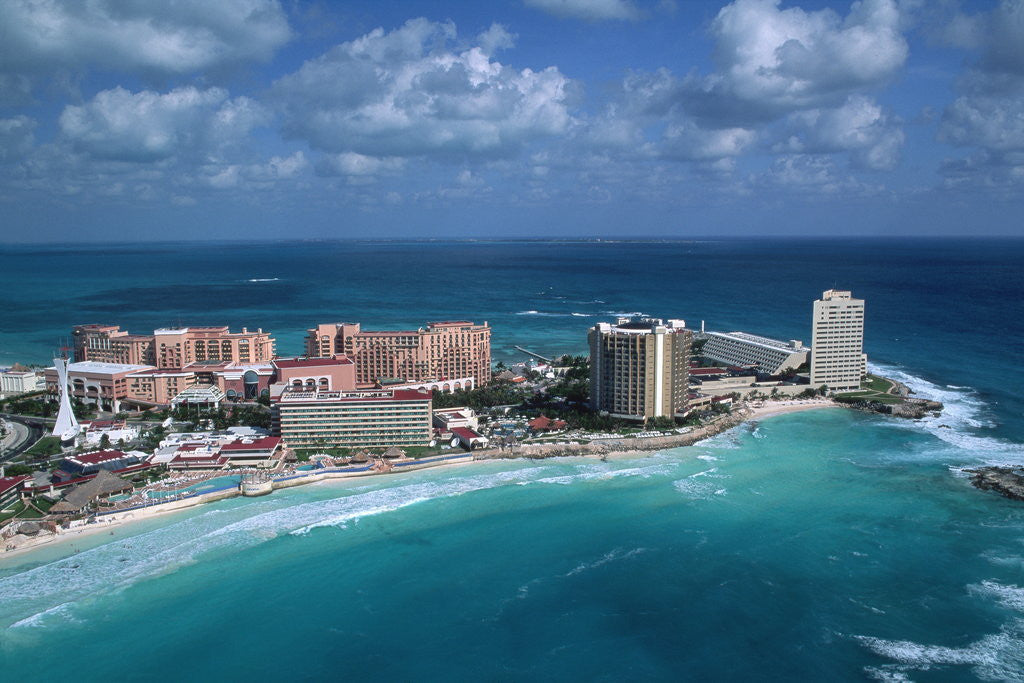 Detail of Resort Hotels in Cancun by Corbis