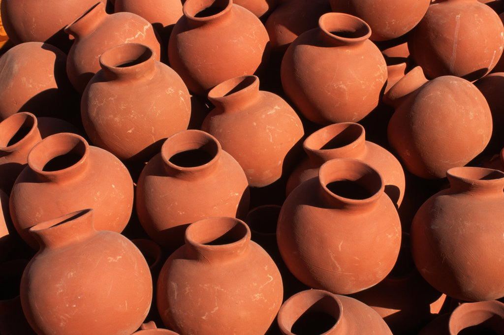Detail of Local Terra-cotta Vases by Corbis