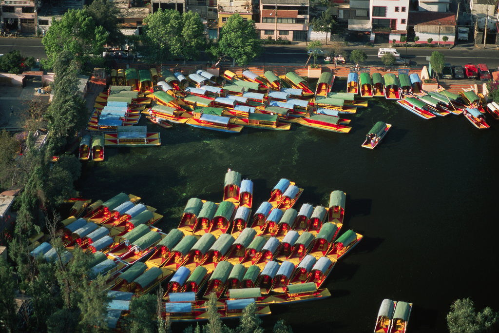 Detail of Aerial of Xochimilco Floating Gardens by Corbis