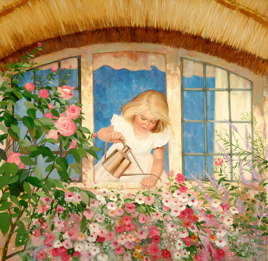 Detail of Little Gardener's Touch by Donald Zolan