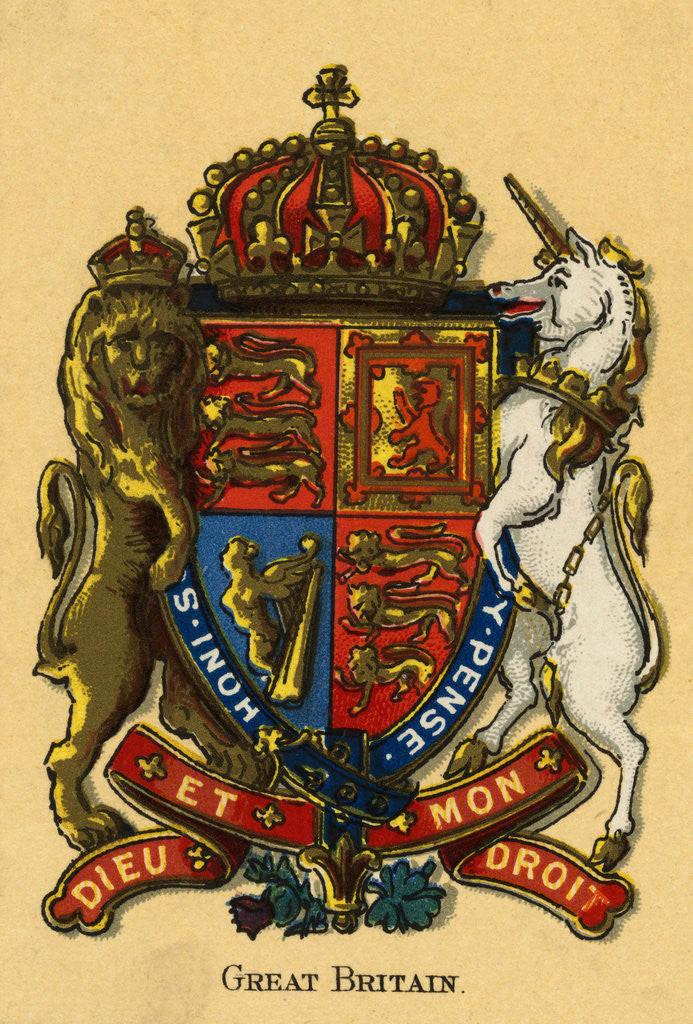 Detail of United Kingdom and Great Britain's Coat of Arms by Anonymous