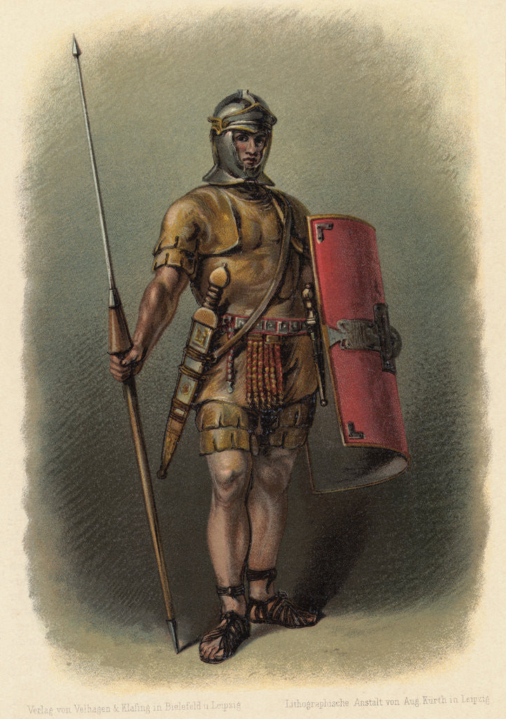 Detail of Portrait of Roman Legionnaire by Anonymous