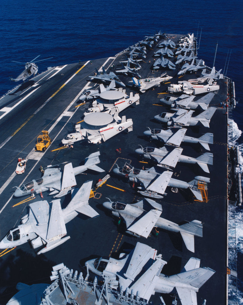 Detail of Aircrafts Aboard the USS Abraham Lincoln by Corbis