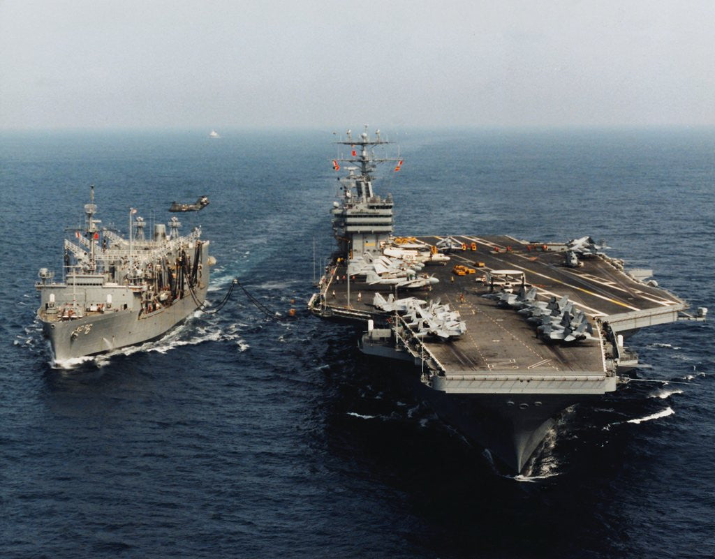 Detail of USS Abraham Lincoln and USS Kalamazoo Performing Exercise by Anonymous