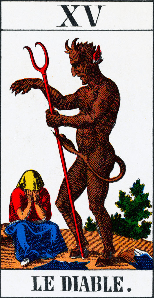 Detail of Tarot Card Depicting the Devil by Anonymous