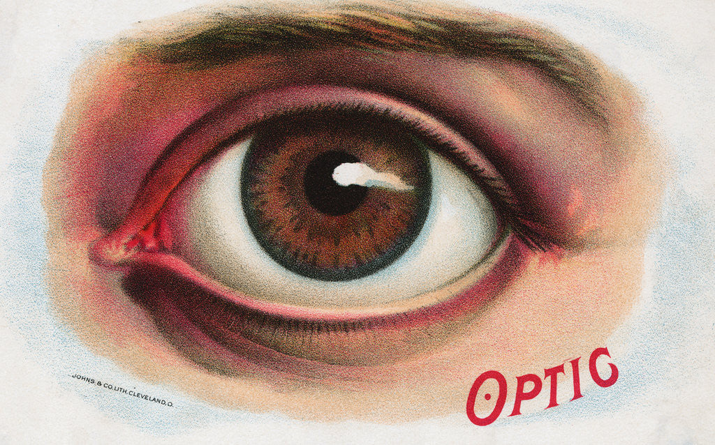 Detail of Advertisement for Contact Lenses by Anonymous