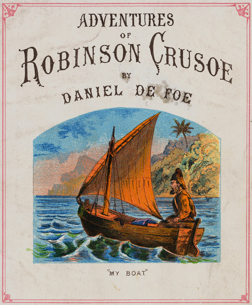 Detail of Cover for Adventures of Robinson Crusoe by Anonymous