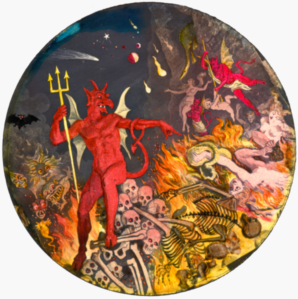 Detail of Satan Ruling Victims of Hell by Anonymous