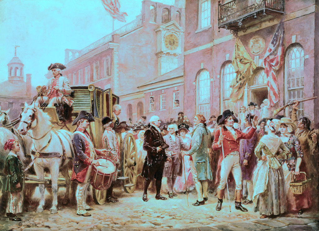 Detail of Washington's Inauguration at Philadelphia by Anonymous