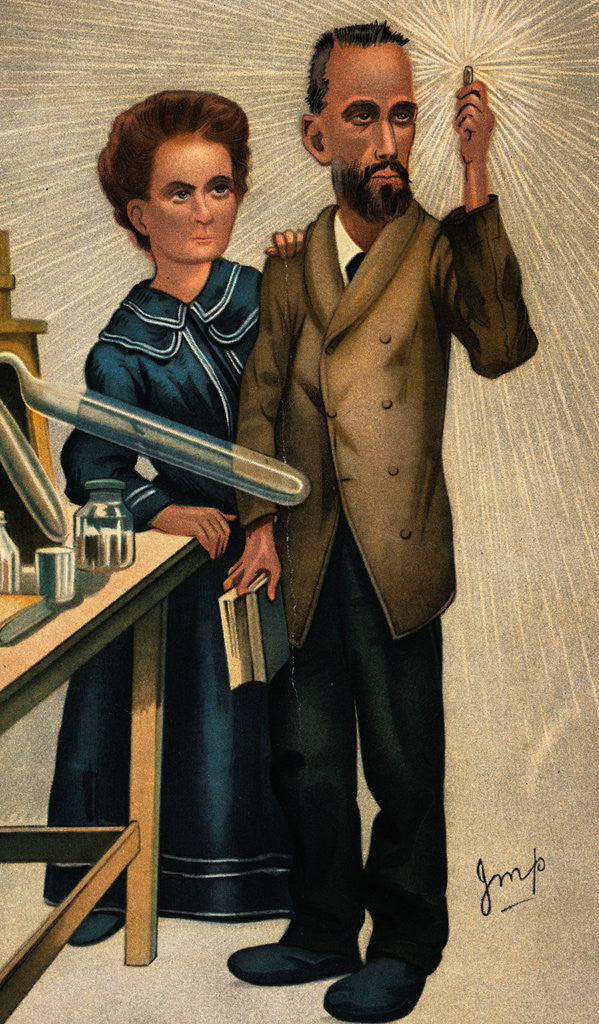 Detail of Madame Curie and Husband by Anonymous