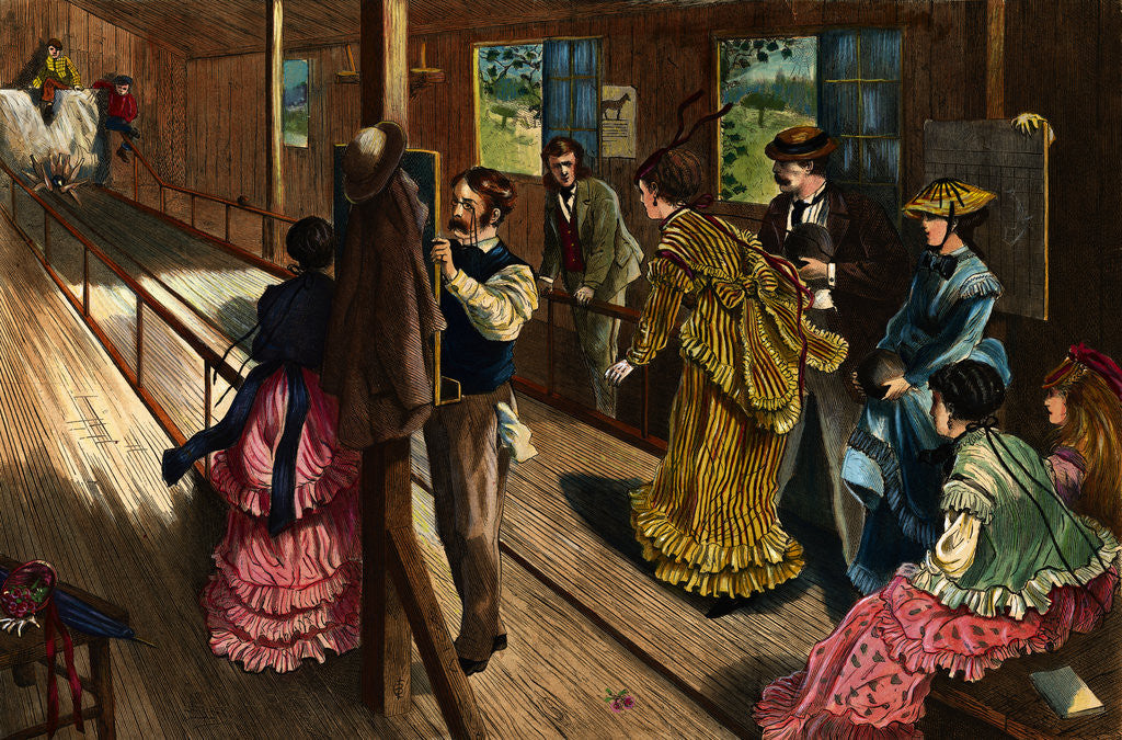 Detail of Patrons During Early Bowling Game by Anonymous