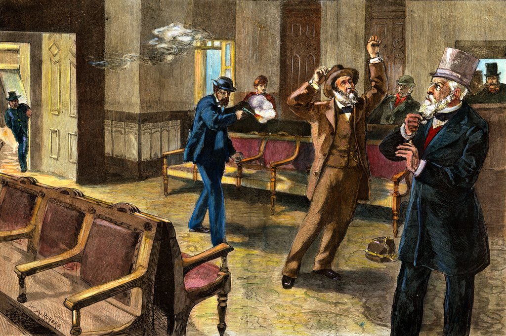 Detail of Assassination Attempt on President James Garfield by Anonymous