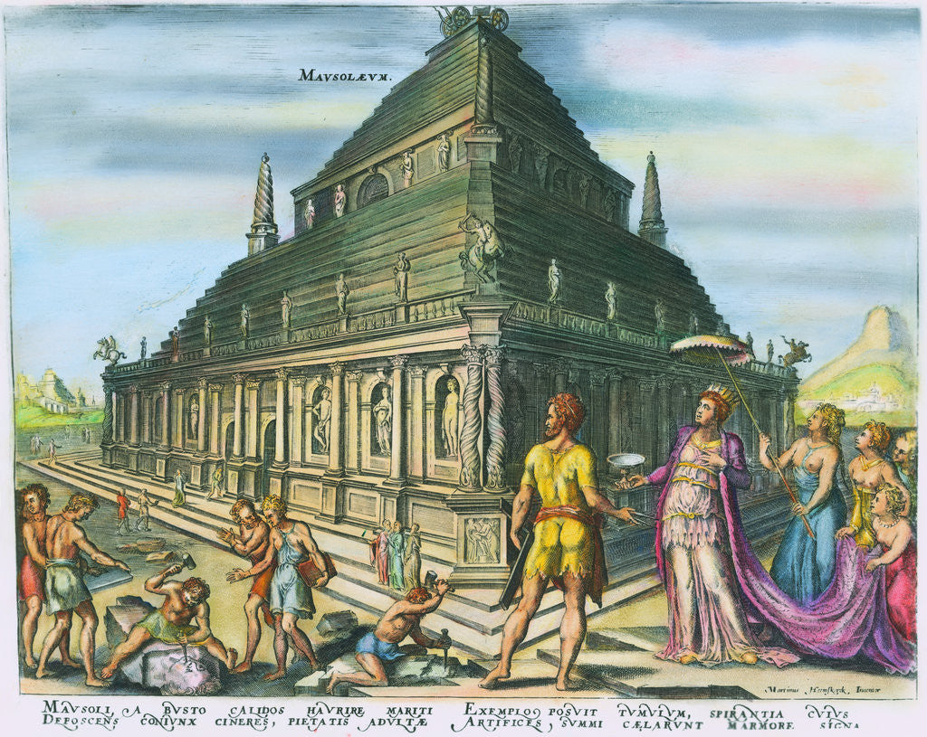 Detail of Mausoleum of Halicarnassus by Martin Heemskerck