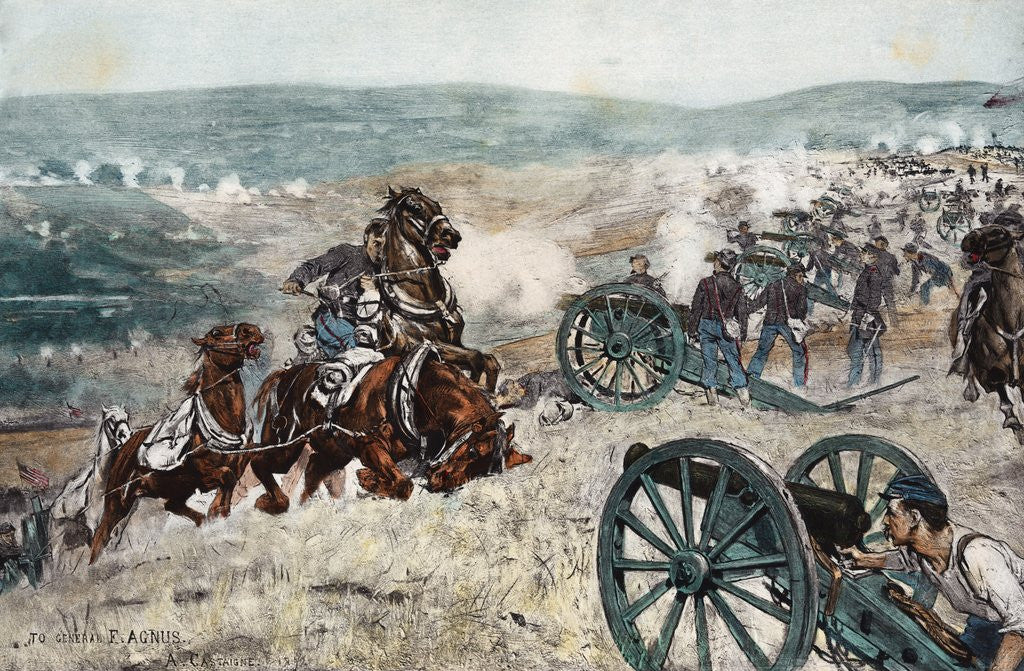 Detail of War Scene at Malvern Hill by Anonymous