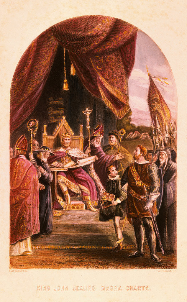 Detail of King John Sealing the Magna Carta by Anonymous
