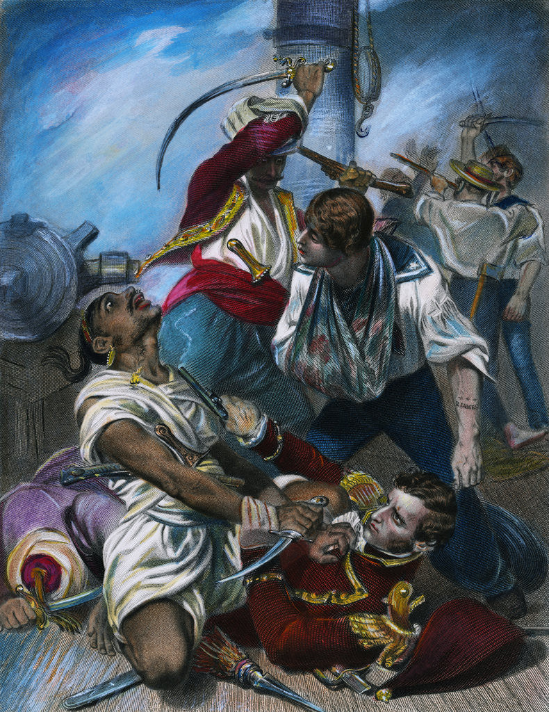 Stephen Decatur Fighting Algerian by Corbis