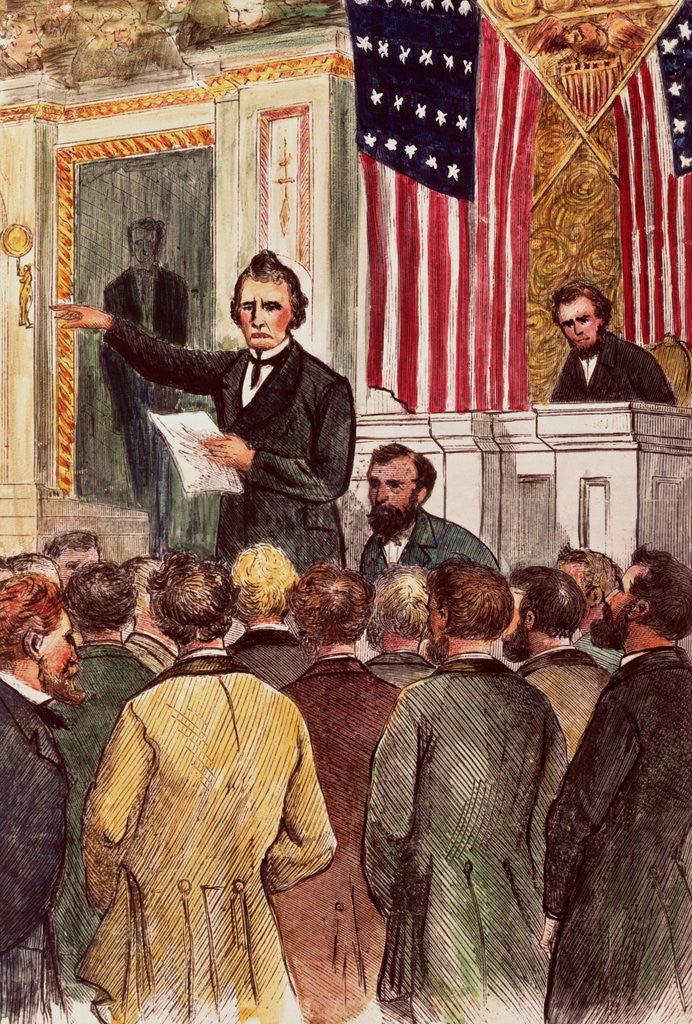 Detail of Illustration of Andrew Johnson Impeachment Trial by Anonymous