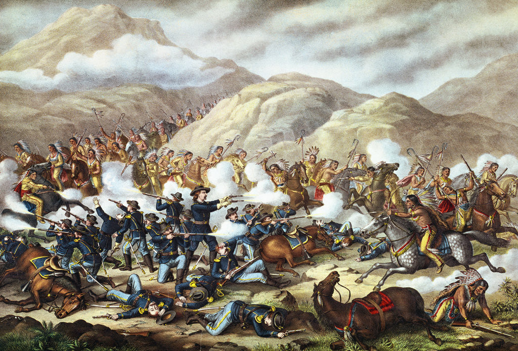 Detail of Custer's Last Stand by Anonymous