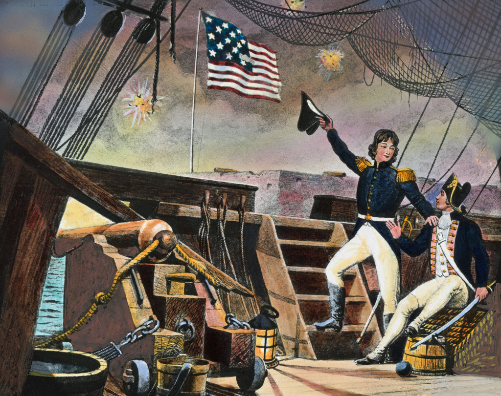 Detail of Francis Scott Key Waving Hat by Anonymous