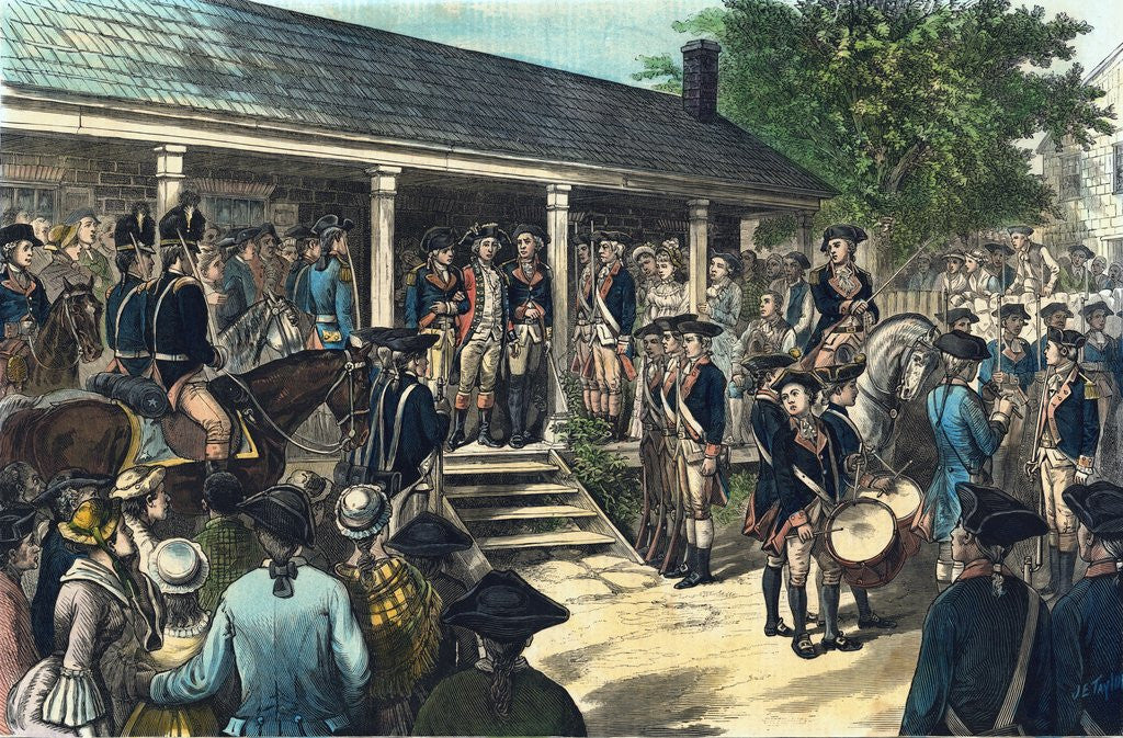 Detail of Soldiers Exiting Tavern with Traitor Major Andre by Anonymous