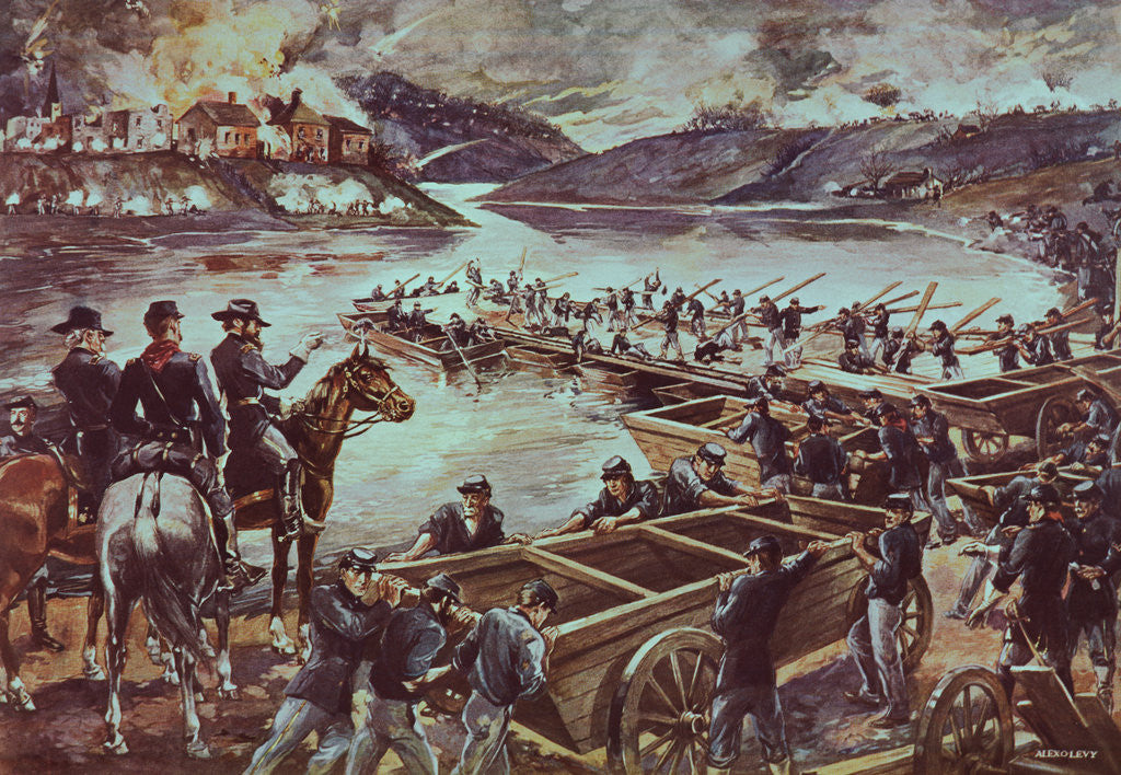 Detail of Illustration of the Battle Scene at Fredericksburg by Anonymous