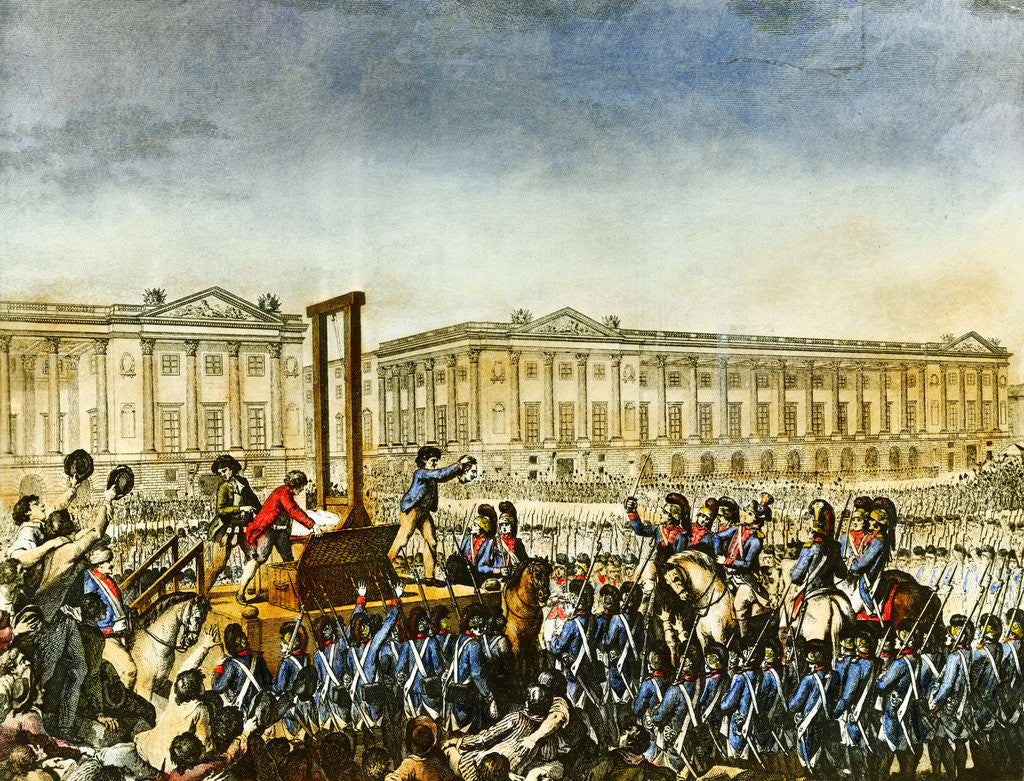 Detail of Execution of Louis XVI at the Guillotine by Corbis