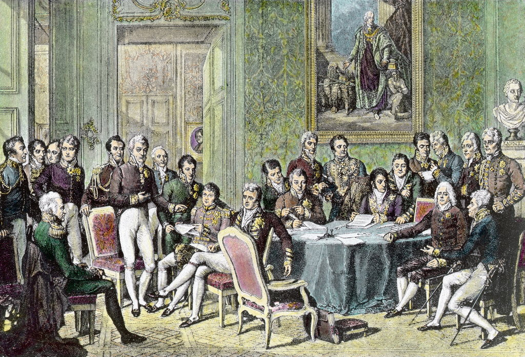 Detail of Painting of Vienna Congress Delegates by Johann Baptist Isabey