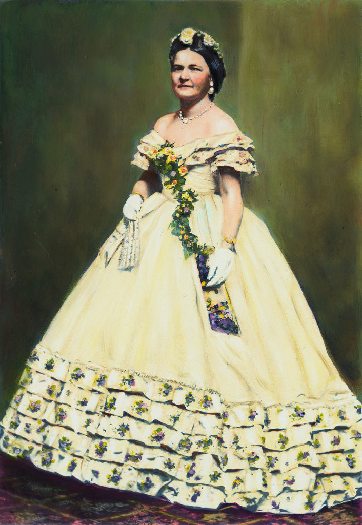 Detail of Color Illustration of Mary Todd Lincoln by Anonymous
