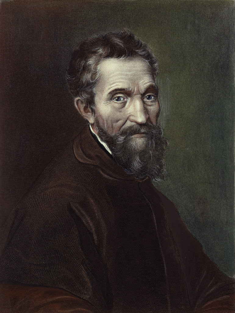 Detail of Portrait of Michaelangelo Buonorotti by Anonymous