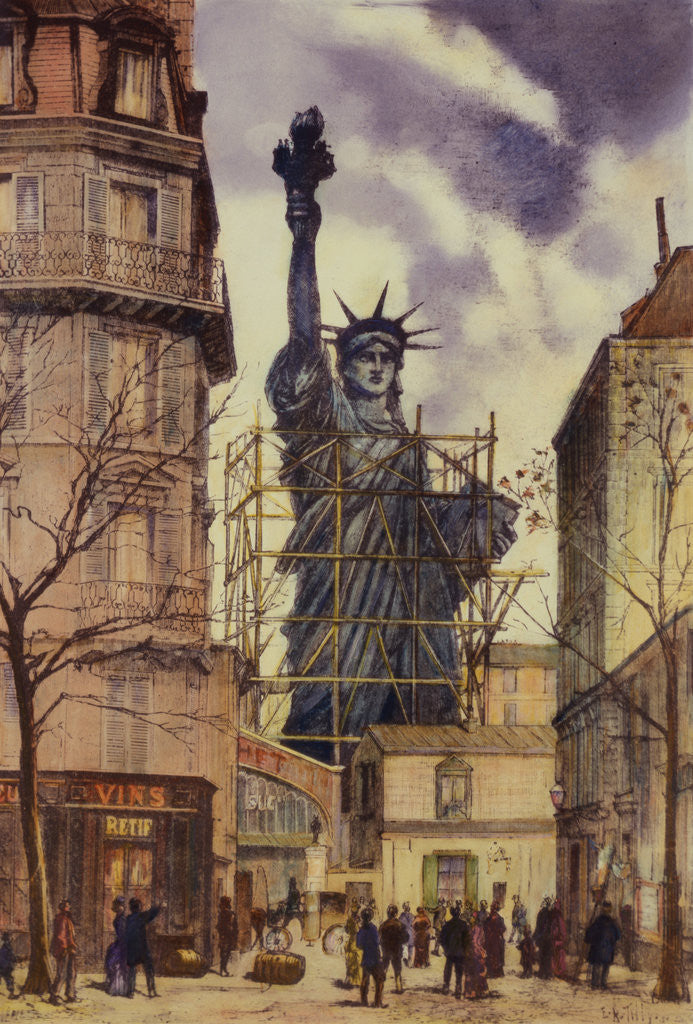 Detail of Statue of Liberty Preparing for Shipment by Anonymous