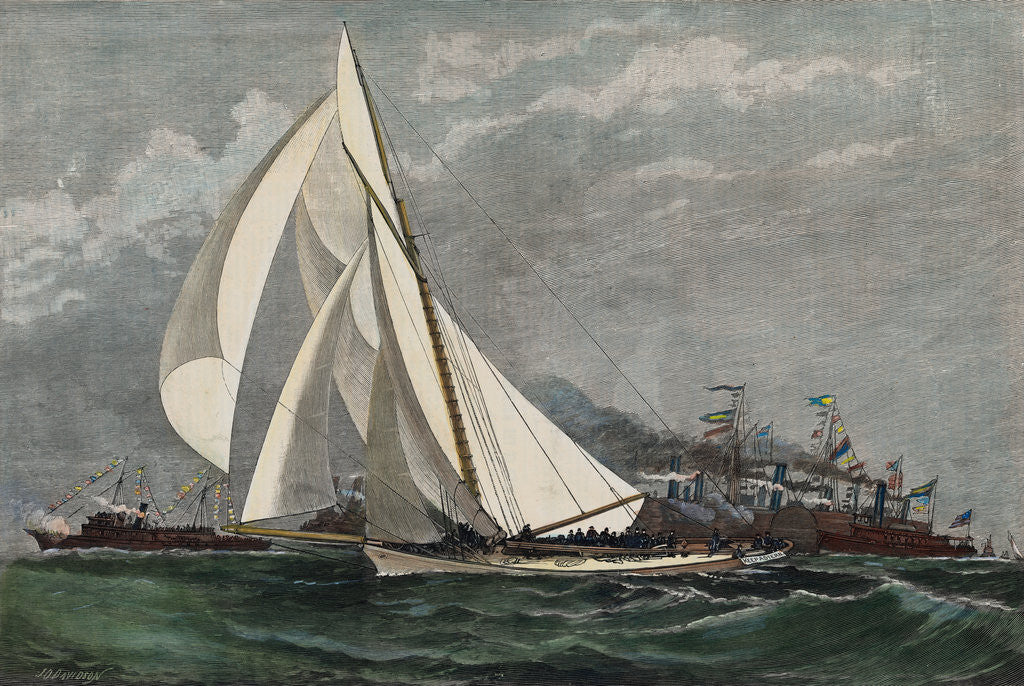 Detail of Early Ships out to Sea by Anonymous