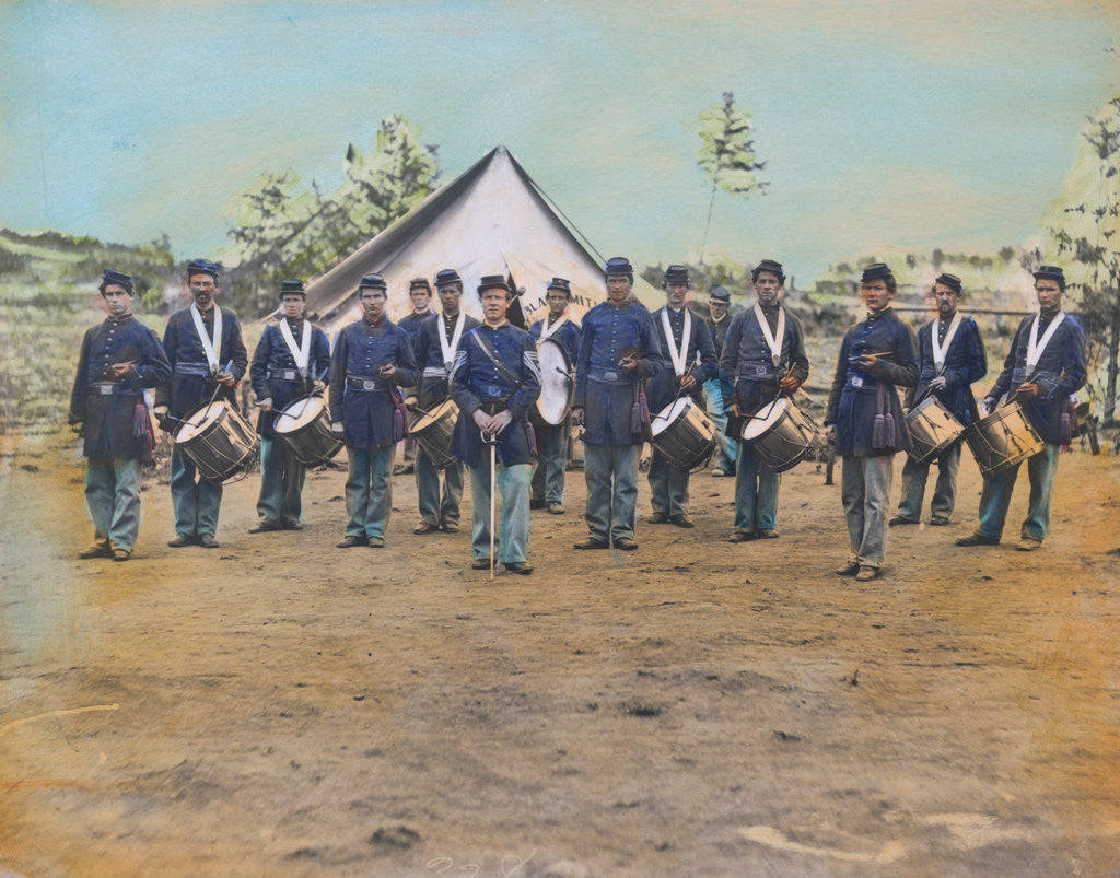 Detail of American Troops at Civil War Camp by Anonymous