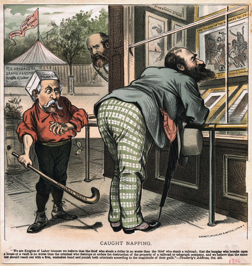 Detail of Terence Powderly Catching Jay Gould by Anonymous