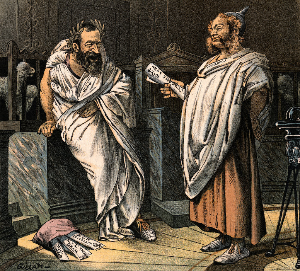 Detail of Vanderbilt and Gould in Togas by Anonymous