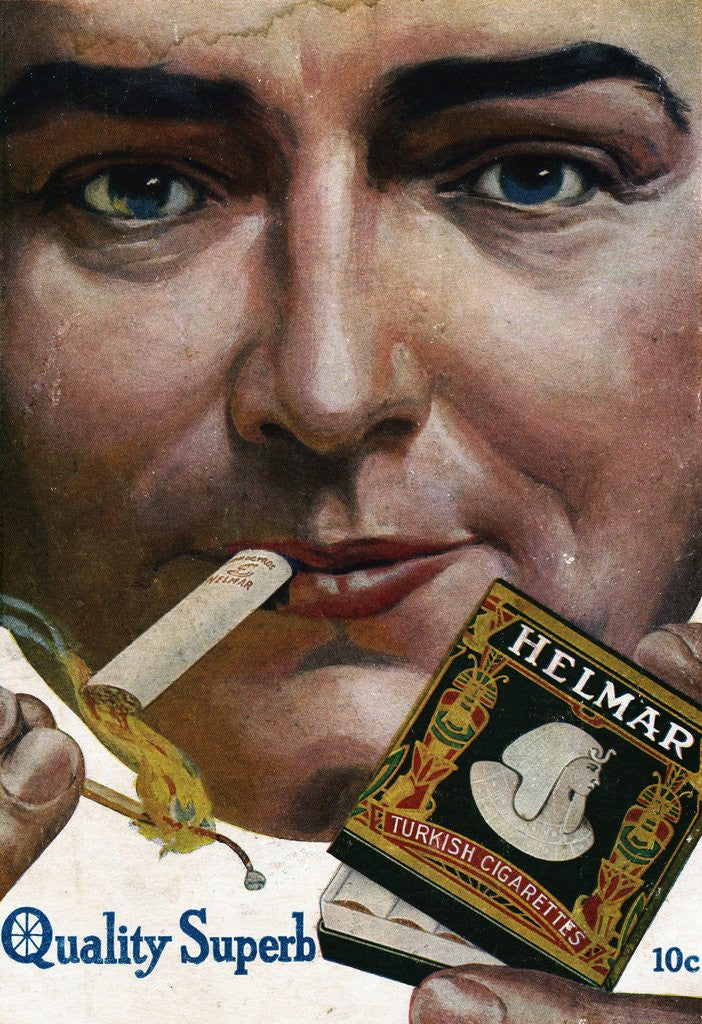 Detail of Woman Lighting a Cigarette by Anonymous
