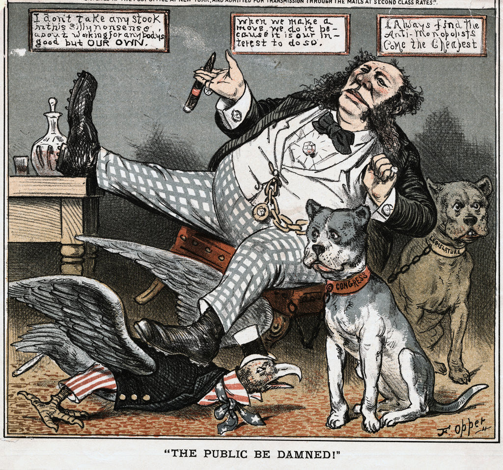 Detail of Political Cartoon Targeting Vanderbilt by Anonymous