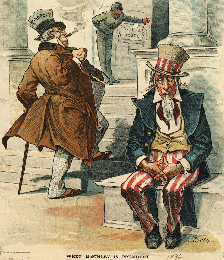 Detail of When McKinley is President Political Cartoon by J.S. Pughe