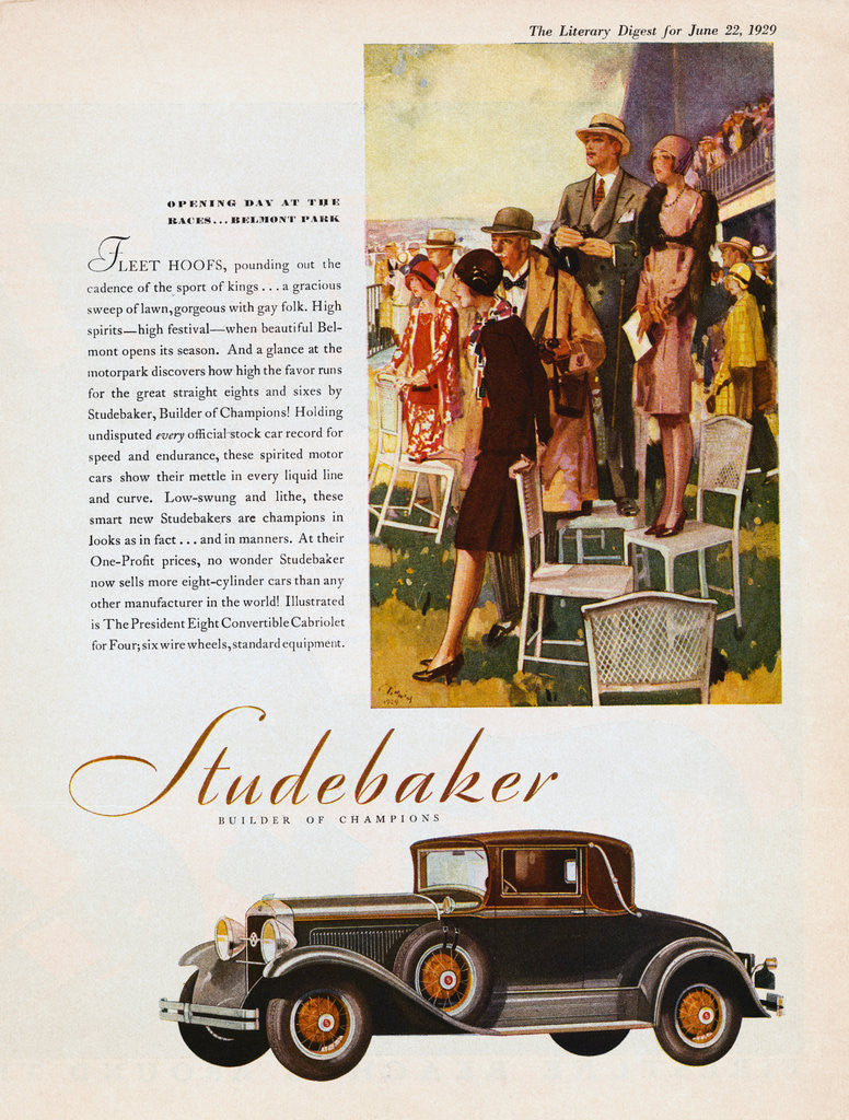 Detail of 1929 Studebaker Advertisement by Anonymous