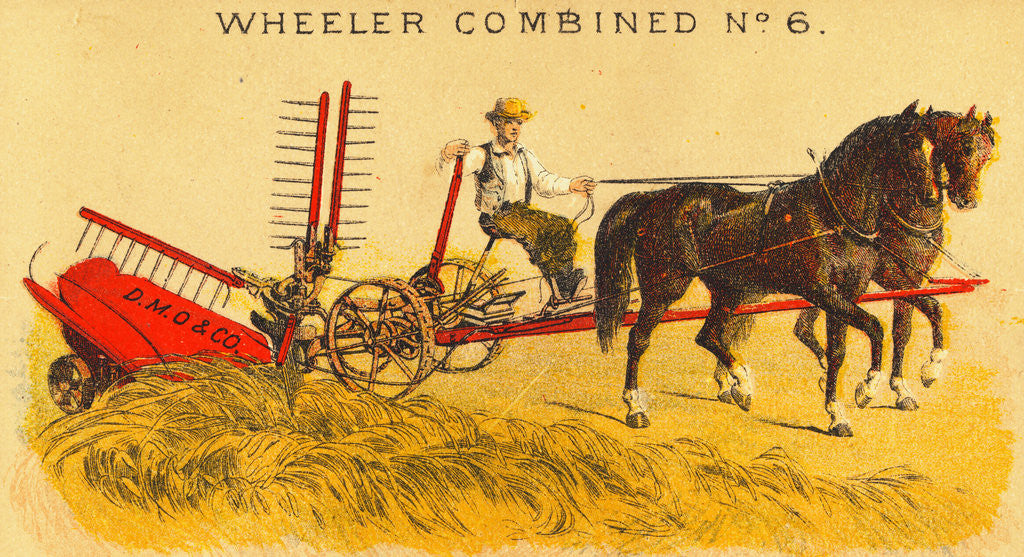 Detail of Farmer Driving Mowing Machine by Anonymous