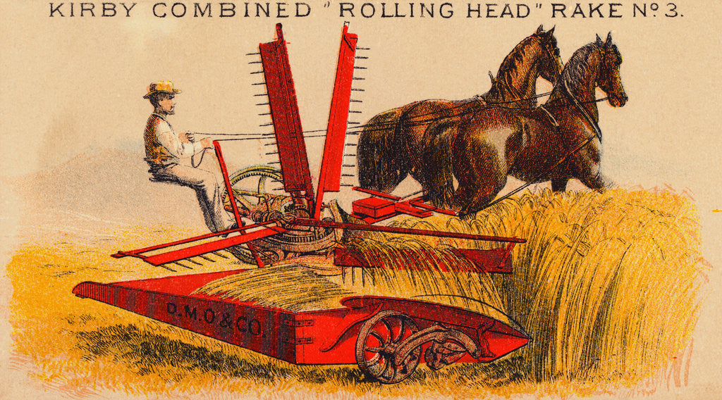 Detail of Farmer Driving Reaping Machine by Anonymous