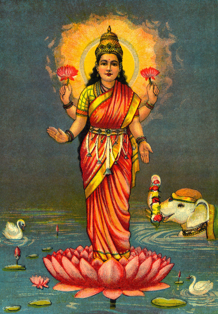 Detail of Portrait of Laskshmi by Anonymous