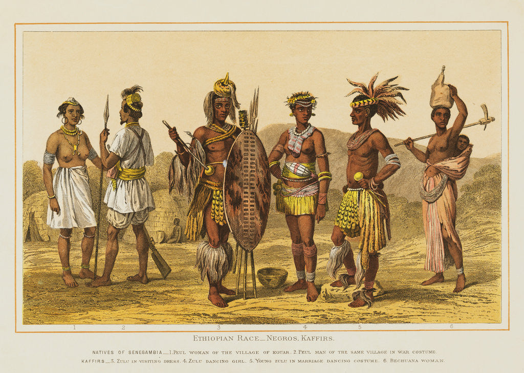 Detail of Ethiopian Race Illustration by Anonymous