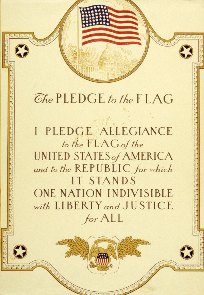 Detail of The US Pledge of Allegiance by Anonymous