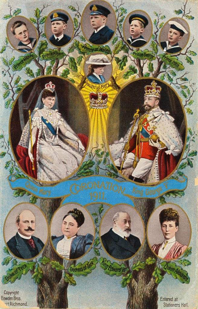 Detail of Commemorative Illustration of 1911 British Coronation by Anonymous