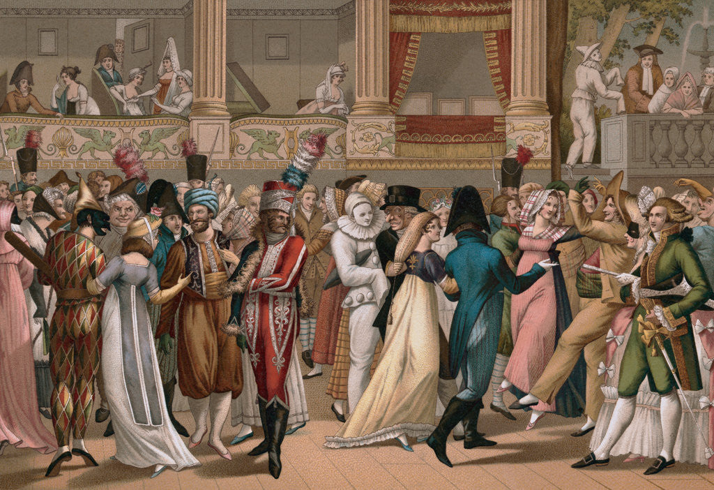 Detail of People Dancing at Opera in the 1800s by Anonymous
