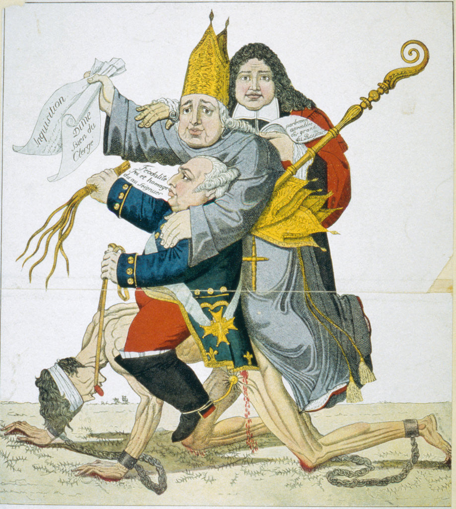 Detail of French Caricature on Absolutism of Kings by Anonymous