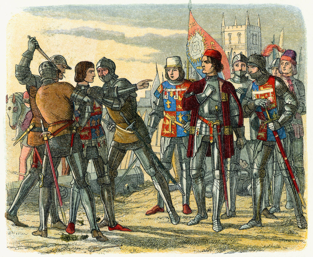 Detail of Print of the Murder of King Edward IV by Anonymous