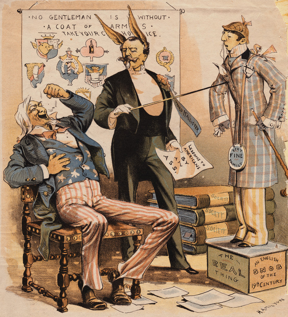 Detail of Political Illustration Depicting Uncle Sam Laughing by Anonymous